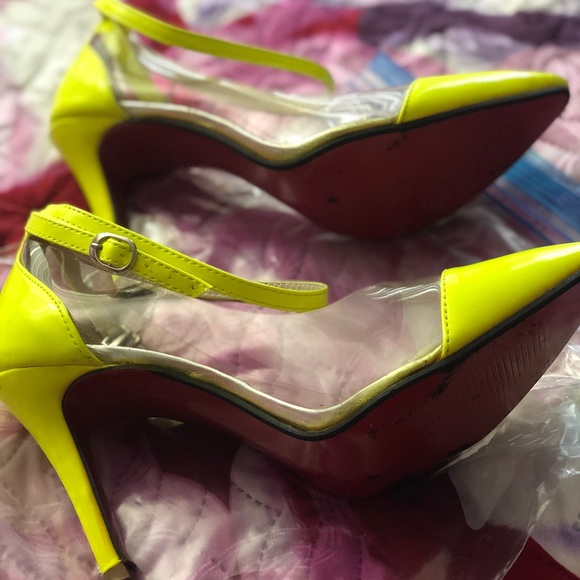Trendy Neon heels shoes. 3,5 inch - Picture 6 of 8